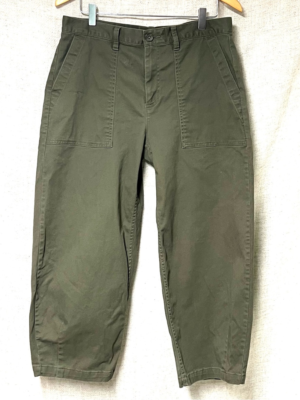 Lands end high rise barrel capri